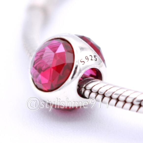 Authentic Pandora Cerise Radiant Droplet Charm - 792095NCC - Picture 1 of 11
